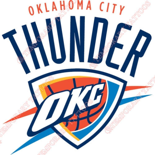 Oklahoma City Thunder Customize Temporary Tattoos Stickers NO.1131